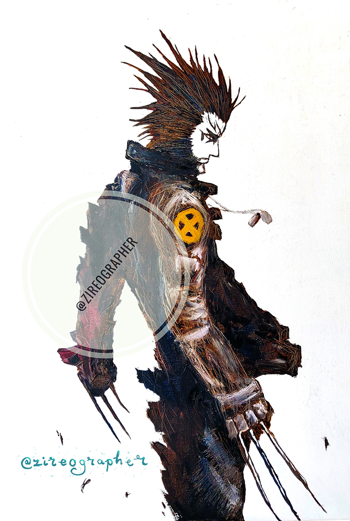 Image of a very nice Wolverine from an oil painting